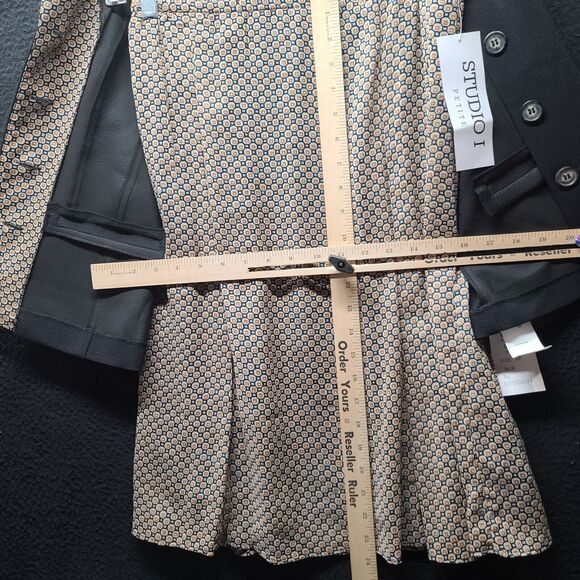 Studio 1 Womens Two Piece Set Multi-Color Size 6P 100% Polyester Skirt Jacket - Picture 6 of 16